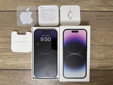 айфон 14 китайский: IPhone 14 Pro, Б/у, 128 ГБ, Deep Purple, Коробка, Чехол, 85 %