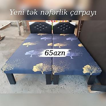 Çarpayılar: Təzə çarpayılar. 1 nəfərlik çarpayılar 65manat. 2 nəfərlik taxt — 5