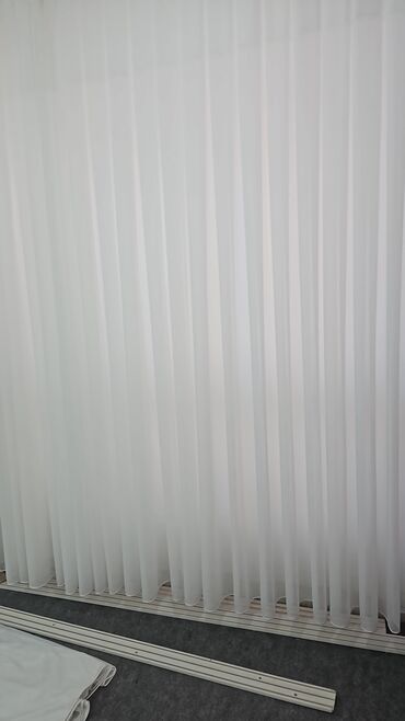 Pərdə və tüllər: Ağ rəngli tül pərdə parçası - Material: nazik, yüngül, şəffaf tül — 2