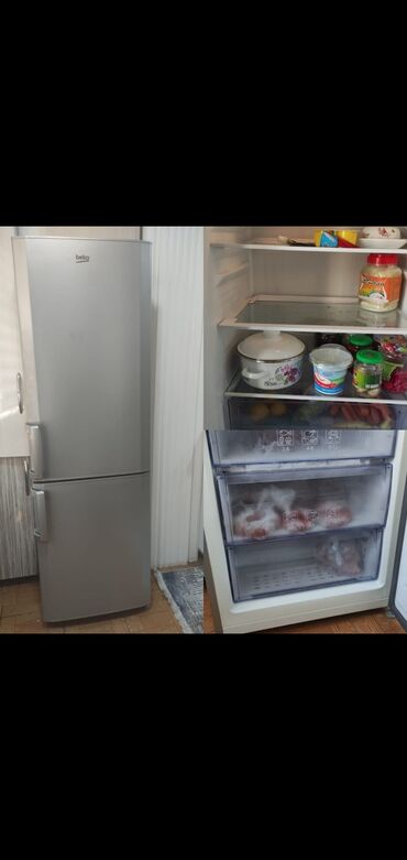 купить холодильник недорого с доставкой: Б/у Холодильник Beko, No frost, Двухкамерный, цвет - Серый