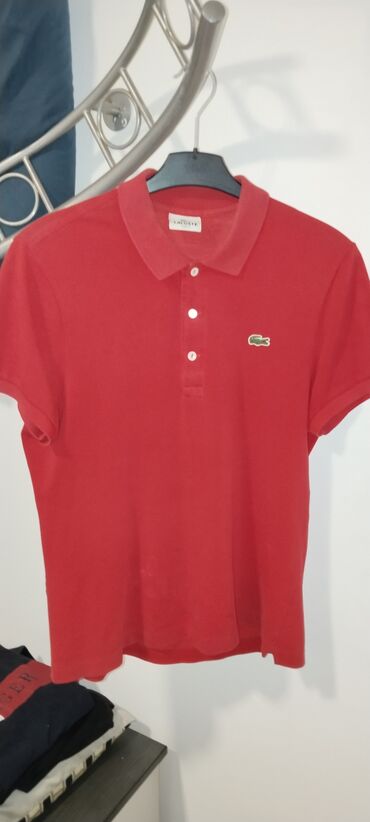 mathori london majice: Short sleeves T-shirt, M (EU 50), Lacoste, color - Red, Microfibre