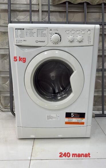 Kondisionerlər: Paltaryuyan maşın Indesit, 5 kq, Avtomat, Pulsuz çatdırılma