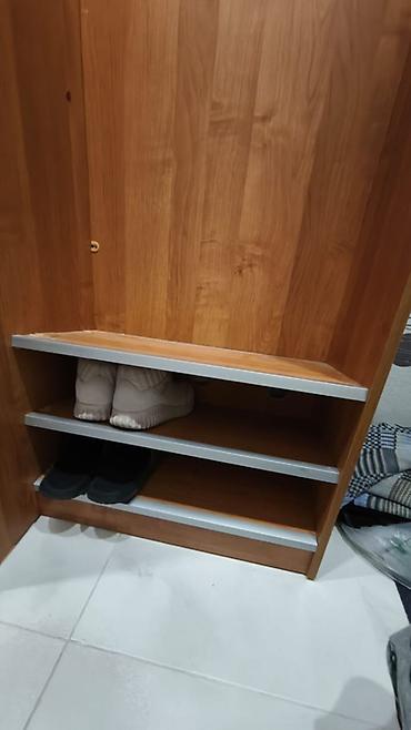 Мебельные гарнитуры: Прихожая модульная из ЛДСП под дерево (теплый орех). Проходка, высота — 2
