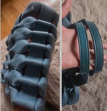 Torbe: BALLY prelepa torba sa prorezima. Dno je od kože kao i ručke, a torba — 13