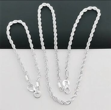 bunda od srebrne lisice: Predivan set ogrlica i narukvica sterling srebro 925