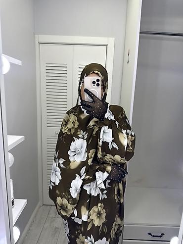 ucuz hicab geyimleri: Qadınlar üçün namaz dəsti – çiçək naxışlı, örtülü kəsim - Komplekt — 2
