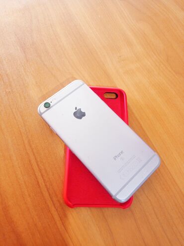 Apple iPhone: IPhone 6s, Б/у, 64 ГБ, Серебристый, Зарядное устройство, Чехол, 100 %