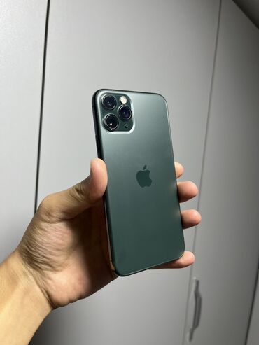 номера для телефона: IPhone 11 Pro, Колдонулган, 256 ГБ, Matte Midnight Green, 100 %