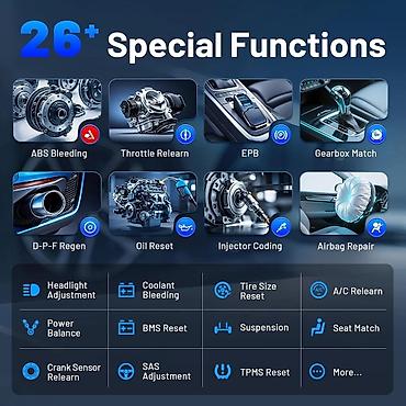 Alati za automobile: NOVO- XTOOL Anyscan A30X Bluetooth OBD2 26+ reseta Anyscan A30X auto — 5