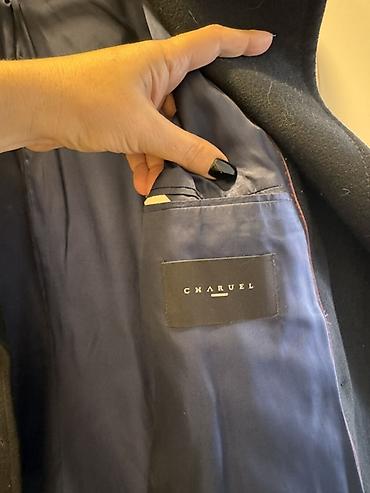 tuklu geyim: Palto, L, XL, rəng - Göy — 4