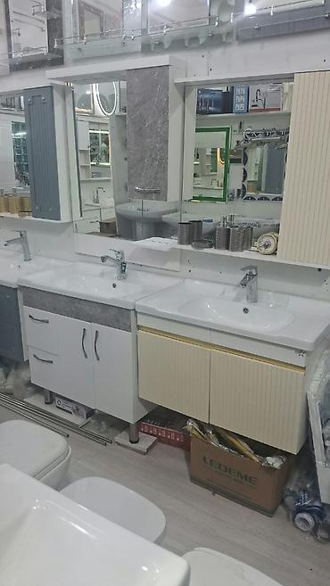 hamam ucun aksessuarlar: Hamam mebeli və lavabo dəstləri - Müxtəlif ölçülü hamam dolabları — 1