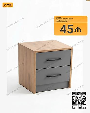 Ev üçün mebel: Tumba – La Mini - Ölçülər: D 40 x H 50 x U 40 sm - Material: ağac — 1
