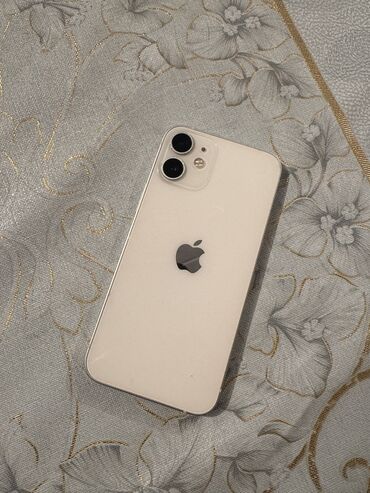 купить бу машинку автомат: IPhone 12 mini, Колдонулган, 128 ГБ, Ак, 73 %