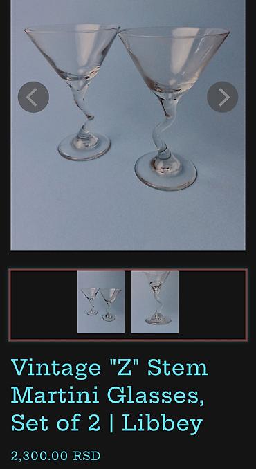 koktel set: Case kristal,z-stem"za zestoko pice iz 1980/90ih.god. Case za — 3
