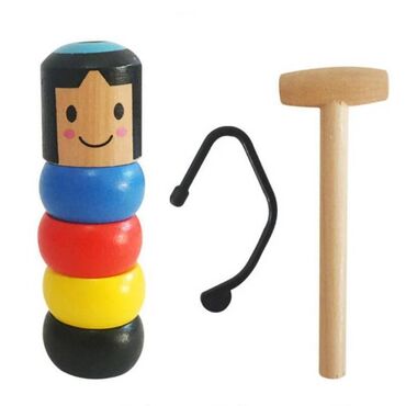 маленькие игрушки: Бессмертный Дарума, маленький деревянный человек, фокус, магия