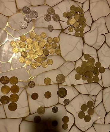 Kolleksiya üçün SSRİ dövrünə aid qarışıq metal sikkələr dəsti