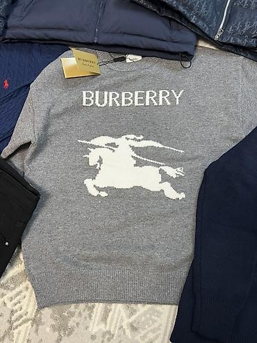 Свитера: Мужской свитер, L, Burberry, Новый, цвет - Серый — 2