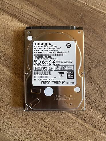ps3 hard disk: Toshiba 512GB 2.5" hard disk Əla vəziyyətdə - Tutum: 500 GB - Format — 1