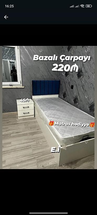 taxta kravatlar: Yeni, Təknəfərlik çarpayı, Bazalı, Matras ilə, Siyirməsiz — 2