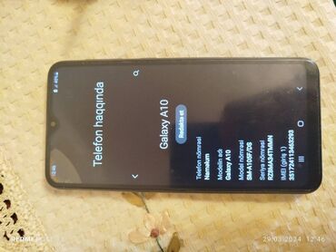 samsung not 5 qiymeti: Samsung A10, 32 GB, rəng - Qara, Zəmanət, Sensor, İki sim kartlı