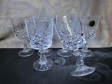 Čaše: Lux daimond,case za vino kristal,rucni rad d'Argues Francuska iz 80ih — 8