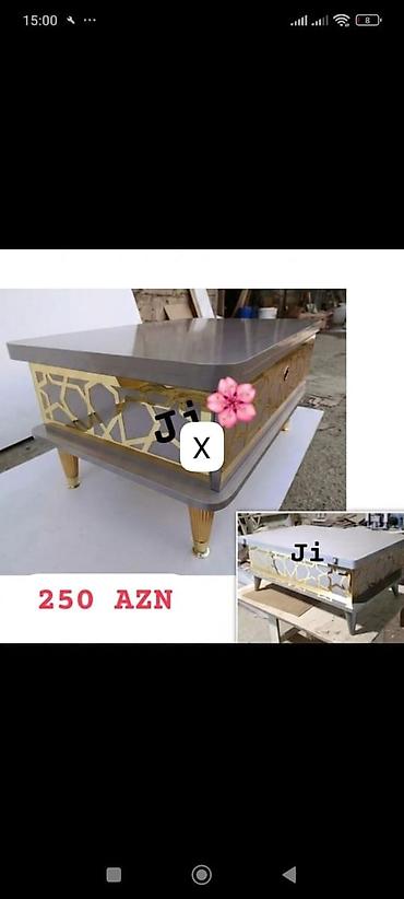 Masaüstü/otaq üçün dekorativ orta stol - Material: möhkəm ağac/gövdə — 1