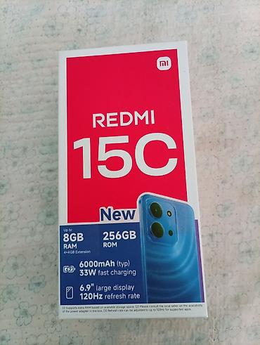black sharp: Redmi, Redmi 15C, Б/у, 256 ГБ, цвет - Черный — 1