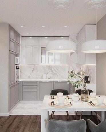 Sifarişlə mətbəx mebeli: Sifarişlə mətbəx dəsti, Özü çəkən petlələr, Mat laminat, Kredit var, Rayonlara çatdırılma, Pulsuz çatdırılma — 15