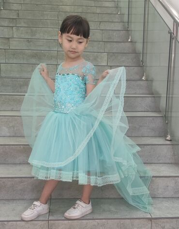 платье водолазка: Детское платье, цвет - Голубой, Новый
