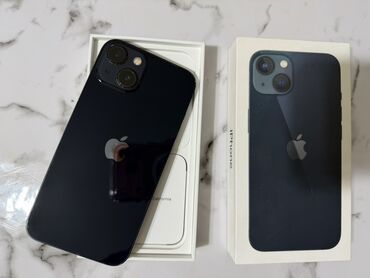 бу хр айфон: IPhone 13, Колдонулган, 128 ГБ, Midnight, Куту, 78 %