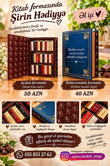 əl ilə çəkilmiş qiz şəkilləri: Kitab formasında “Şirin Hədiyyə” – əl işi - Fərqli və unudulmaz — 1