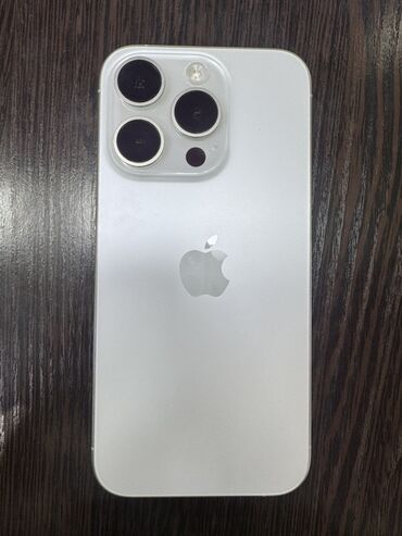 переходник на макбук: IPhone 15 Pro, Колдонулган, 128 ГБ, White Titanium, Коргоочу айнек, Каптама, 88 %