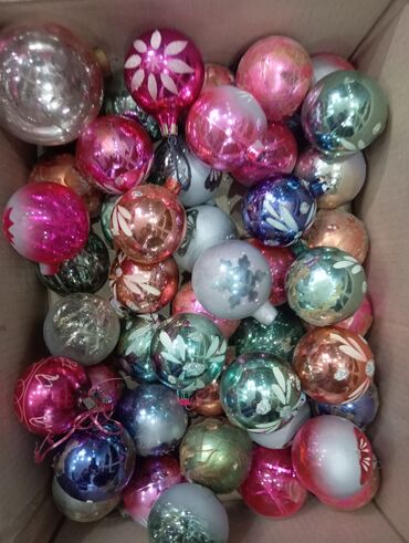 Yeni il oyuncaqları və bəzəkləri: Первое фото по 4м.другие фото по 2м все игрушки стеклянные şüşə yolka — 5