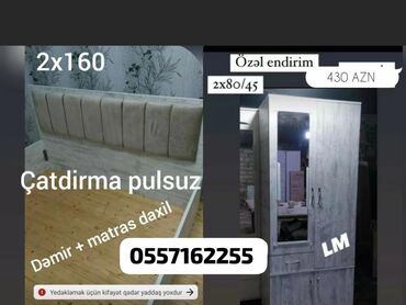 Yataq otağı dəstləri: 2 təknəfərlik çarpayı, Dolab, Yeni — 6