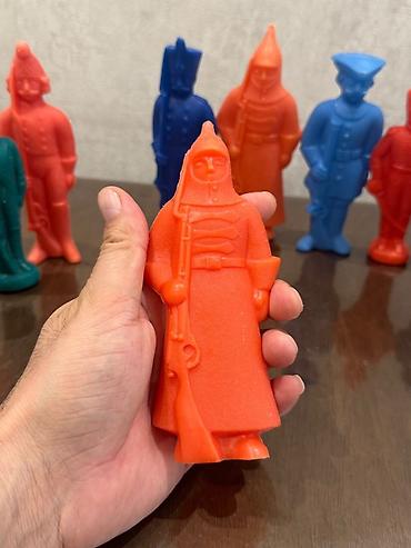 bas ortusu: Plastik əsgər fiqurları dəsti Sovet dovrune aid ela vezyyetde Qiymet 1 — 7