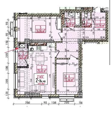 ниже: 2 комнаты, 82 м², Технопарк Элитка, 8 этаж — 1