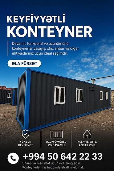 Keyfiyyətli konteyner – yaşayış, ofis və anbar üçün ideal həll -