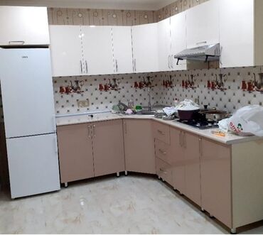 Sifarişlə mətbəx mebeli: Sifarişlə mətbəx dəsti, Özü çəkən petlələr, Mat laminat, Kredit yoxdur, Pulsuz çatdırılma — 4