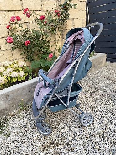 goy don: Uşaq arabası – yüngül və rahat gəzinti modeli - Rəng: mavi/boz — 2