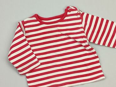 czerwona bluzka z długim rękawem: Bluzka, 3-6 m, stan - Zadowalający
