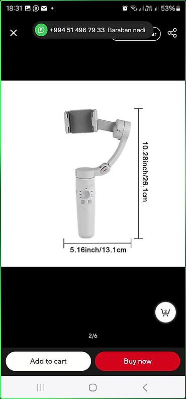 gimble: Stabilizator M1 3-AXİS Merak One Smartphone Stabilizer Ölkə daxili — 6