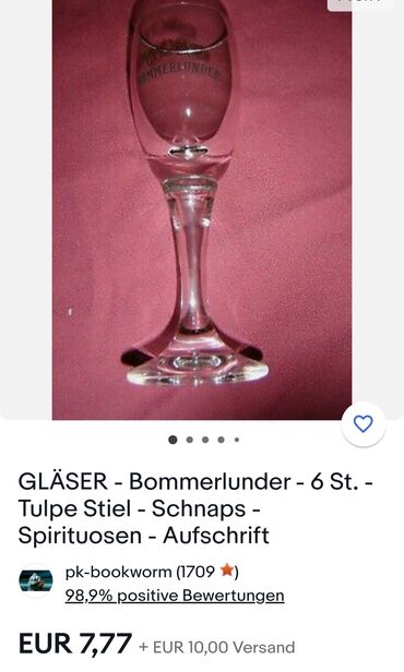 Čaše: Case nove za pice Bommerlunder vintaz. Komada 3 u ceni — 9