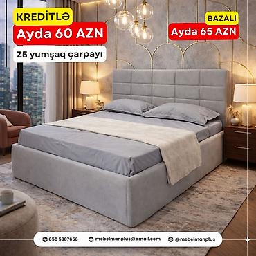 mebelman: Yeni, İkinəfərlik çarpayı, Bazalı, Matras ilə, Siyirməsiz, Azərbaycan — 5