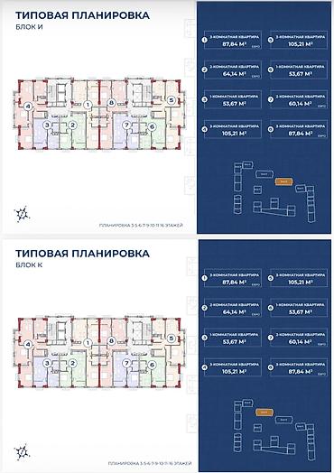 в рассрочку квартиры: 3 комнаты, 87 м², Ак-Ордо ж/м 4 этаж, ПСО (под самоотделку) — 2