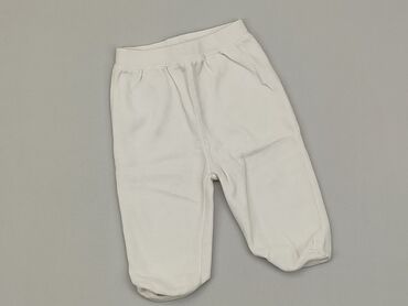 białe spodnie dziecięce: Spodnie dresowe, 0-3 m, stan - Dobry