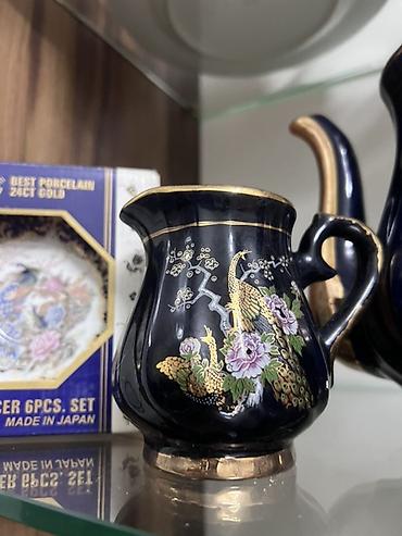 çay servizi: Çay dəsti, rəng - Göy, Farfor, Yaponiya — 2