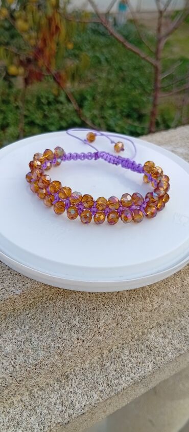 Tamet: Məhsul: Əl işi kristal muncuqlu biləkliklər - Material: Yüksək — 2