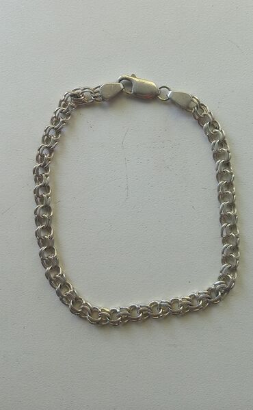 серебряный браслет женский: Серебряный браслет бисмарк длина 21см вес 8гр