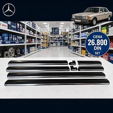Ostali delovi karoserije: STAKLO STOPA MERCEDES 123 LAJSNE ISPOD STOPA HROM PAR NOVE | Lajsne — 2