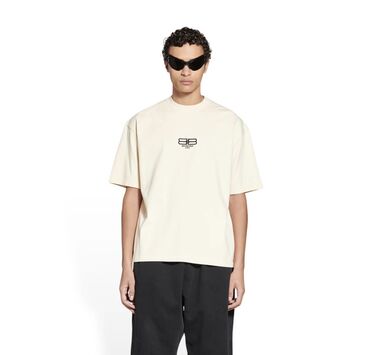 белый купальник с рюшами: Мужская футболка, M (EU 38), Balenciaga, Новый, цвет - Белый, Бесплатная доставка